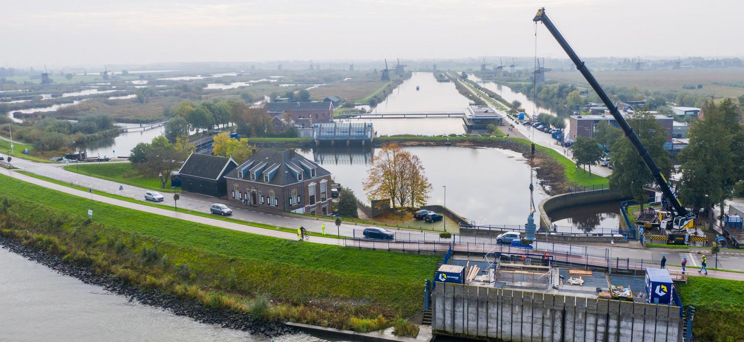 Uitbreiding van capaciteit Elshoutsluis in Kinderdijk Bron Kinderdijk