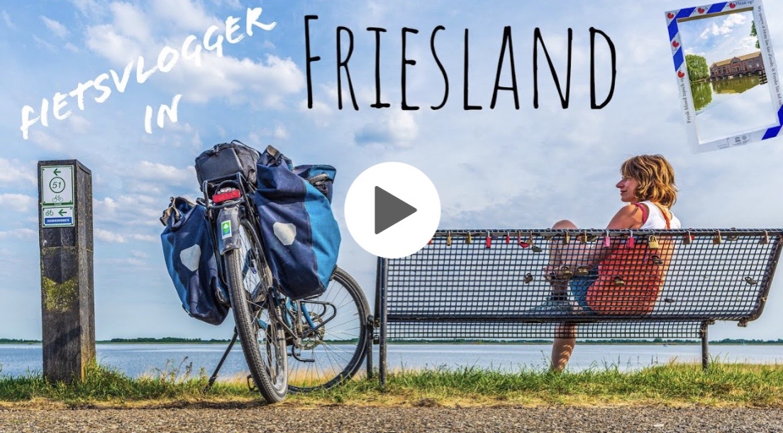 Screenshot YouTube Fietsvlogger in Friesland Wetter Route