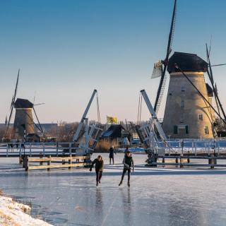 Kinderdijk Winter 007 - Fotograaf Bertel Kolthof © Stichting Werelderfgoed Nederland