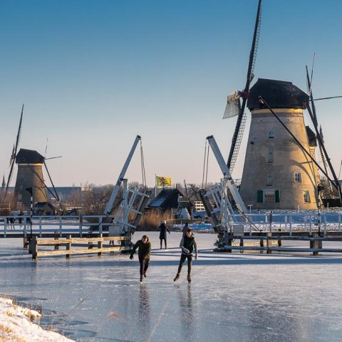 Kinderdijk Winter 007 - Fotograaf Bertel Kolthof © Stichting Werelderfgoed Nederland