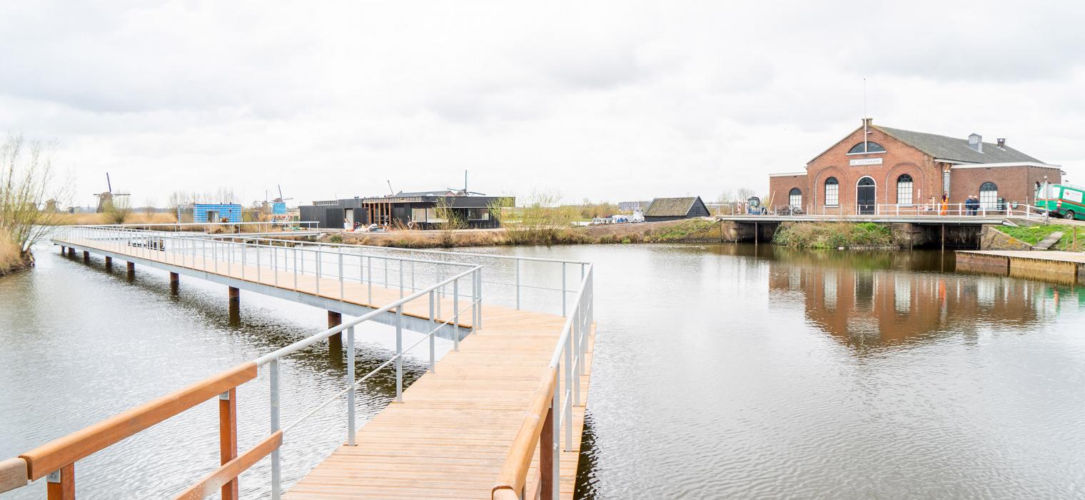 De nieuwe entreezone in UNESCO Werelderfgoed Kinderdijk is vanaf nu open voor groepen.