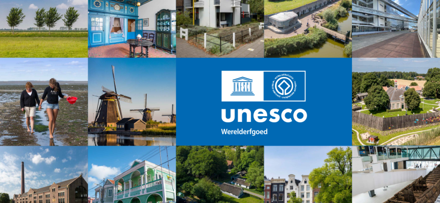 Banner UNESCO Werelderfgoed in het Koninkrijk der Nederlanden